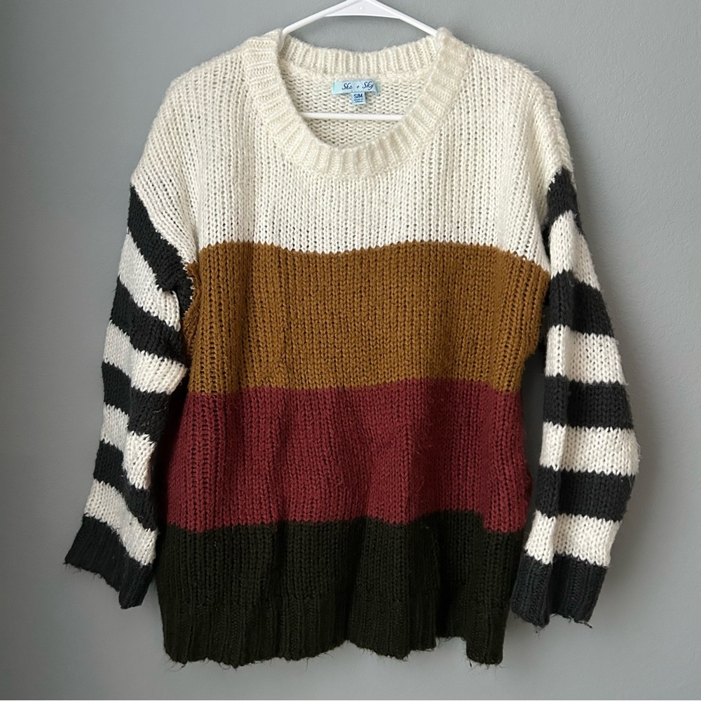 Colorful Striped Women's Sweater